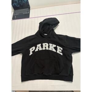 PARKE Varsity Logo Hoodie – Black – Size L/XL